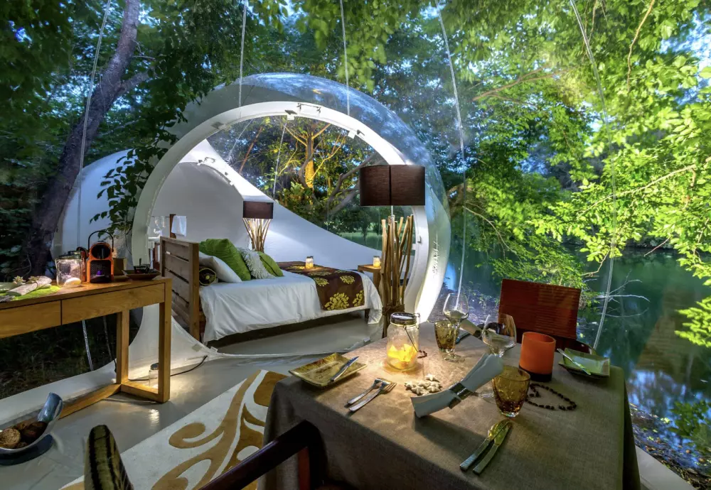 glamping bubble tent