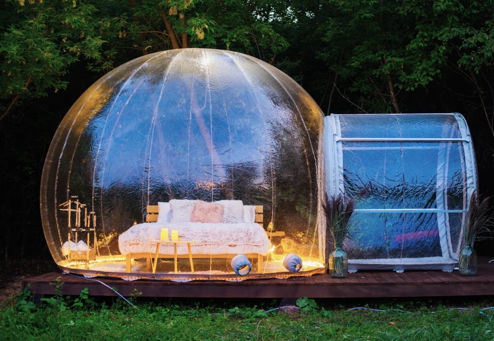 transparent crystal bubble tent